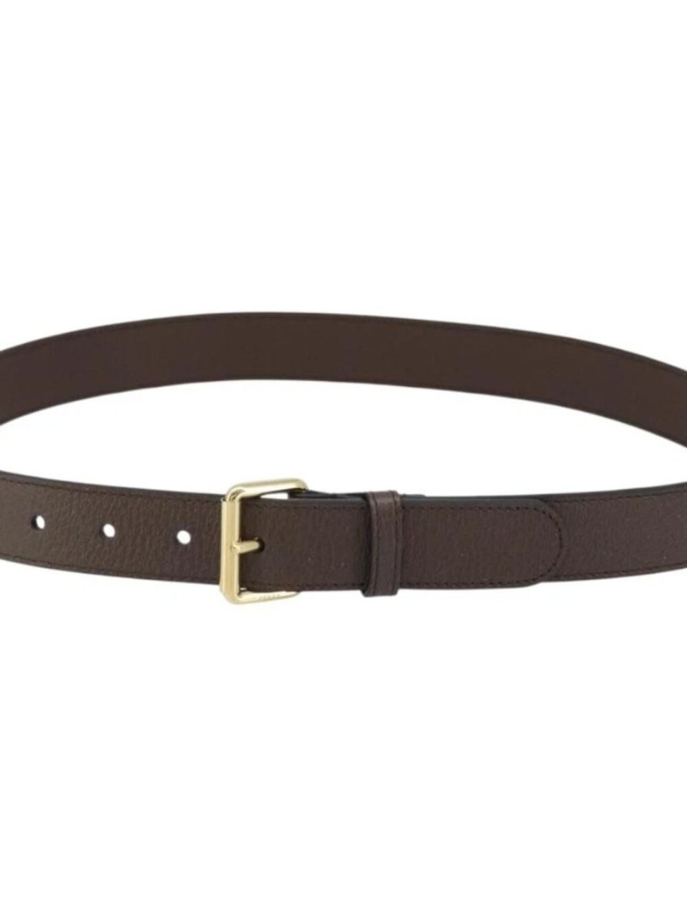 GUCCI Belt Leather 38.6" Brown Gold Auth BA11143 - Picture 1 of 10